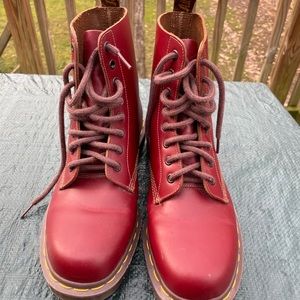 Cherry Red Dr Martens Combat Boots